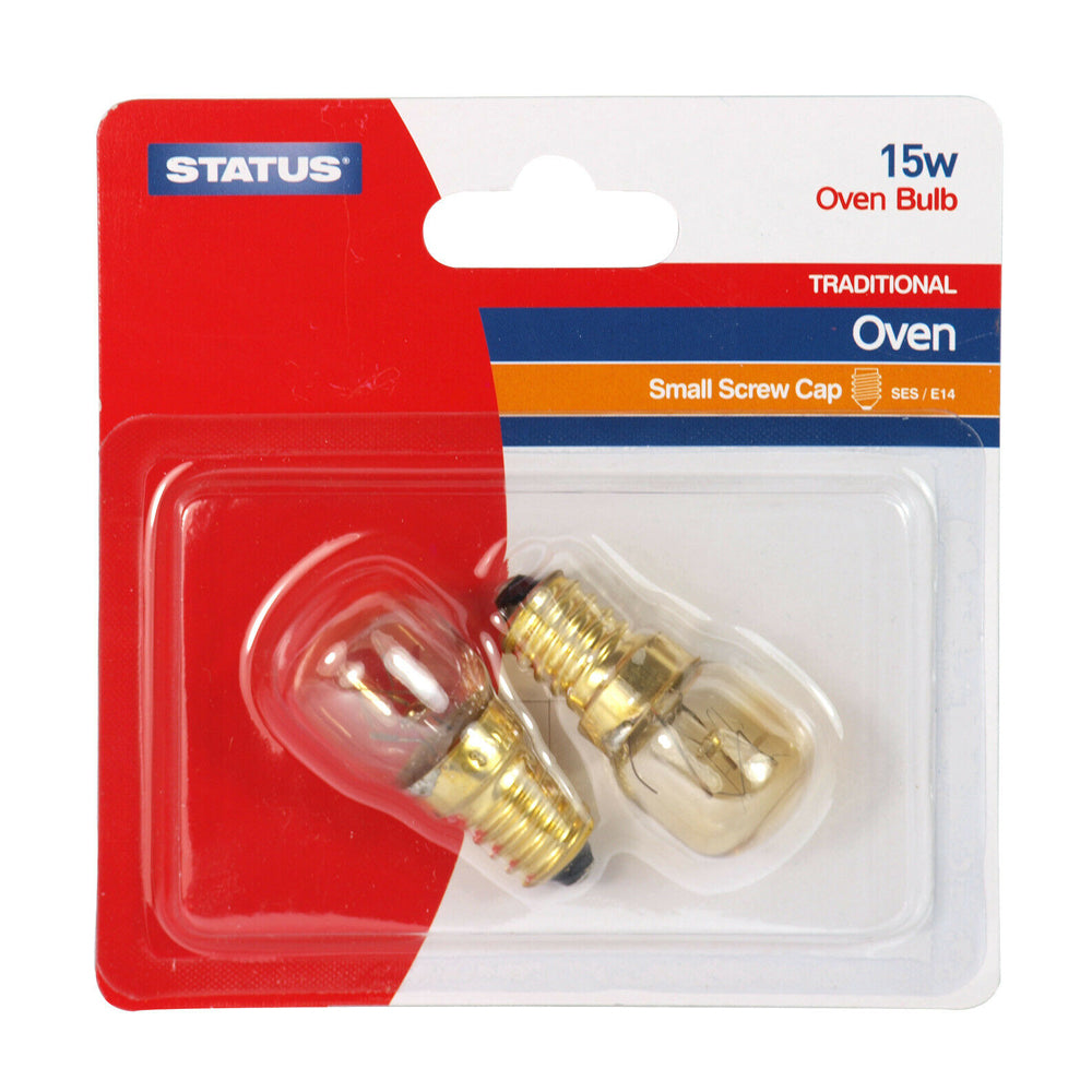 Status-Oven-Bulb-Light-Bulb-2x15w-Ses-Clear. Status-Oven-Bulb-Light-Bulb-2x15w-Ses-Clear.